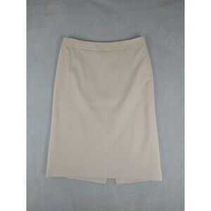 J. Crew 100% Wool Pencil Skirt Size 6 beige/tan lined knee midi lined Lightweigh